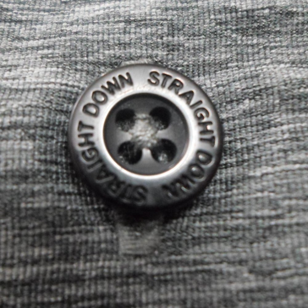 Straight Down Performance Golf Heather Gray Polo … - image 5